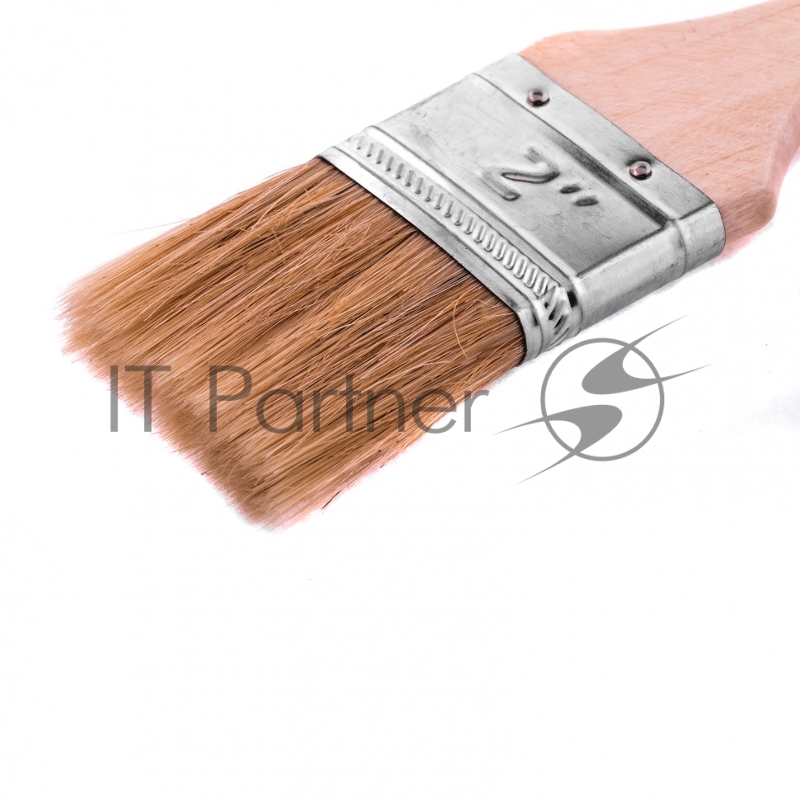 Кисть плоская Стандарт 2 (50 мм), натуральная щетина, деревянная ручка// MTX