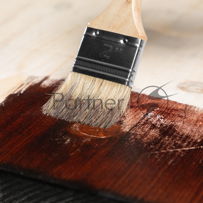 Кисть плоская Стандарт 2 (50 мм), натуральная щетина, деревянная ручка// MTX