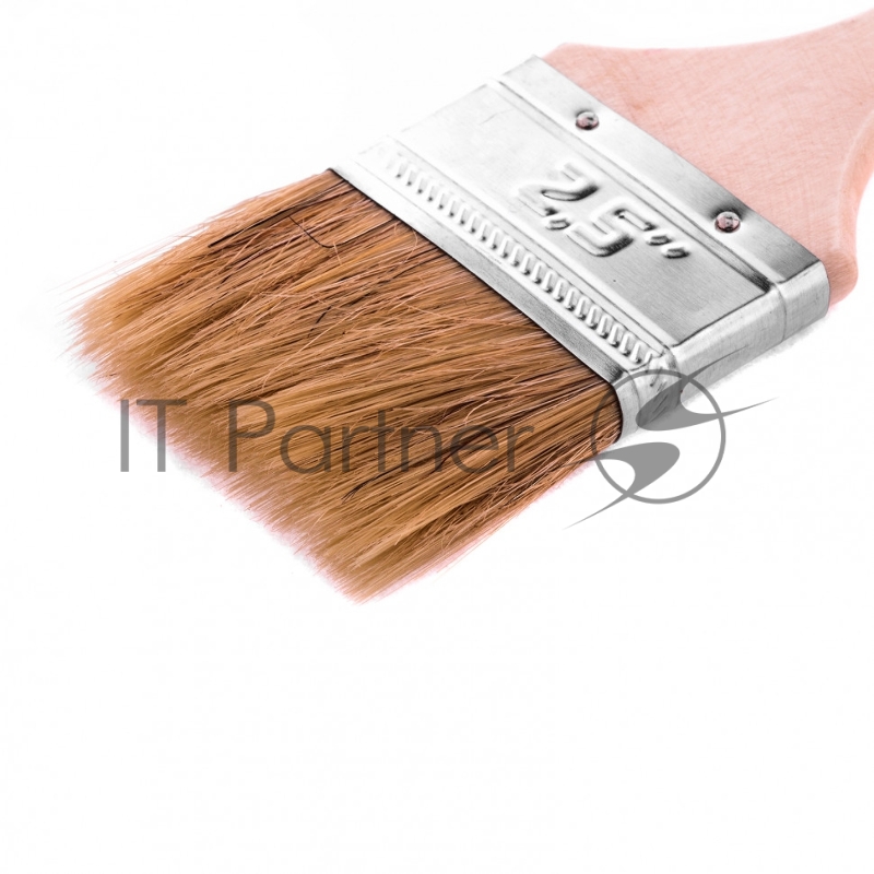 Кисть плоская Стандарт 2,5 (63 мм), натуральная щетина, деревянная ручка// MTX