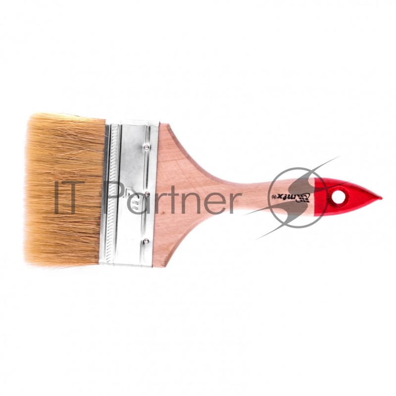 Кисть плоская Стандарт 4 (100 мм), натуральная щетина, деревянная ручка// MTX