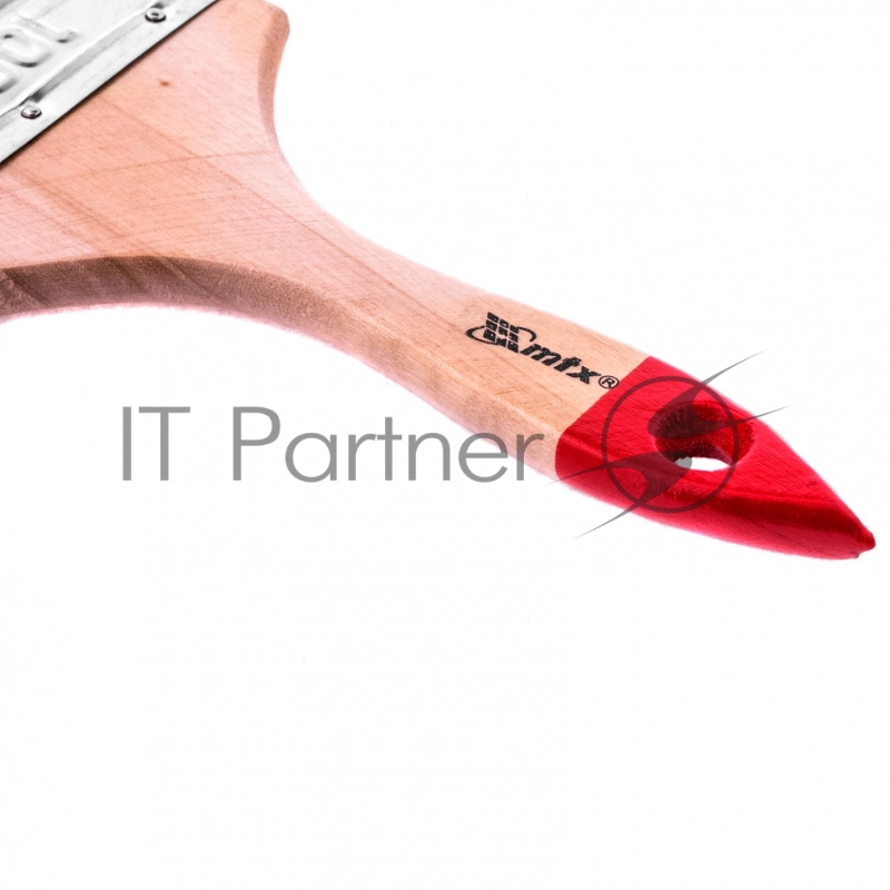 Кисть плоская Стандарт 4 (100 мм), натуральная щетина, деревянная ручка// MTX