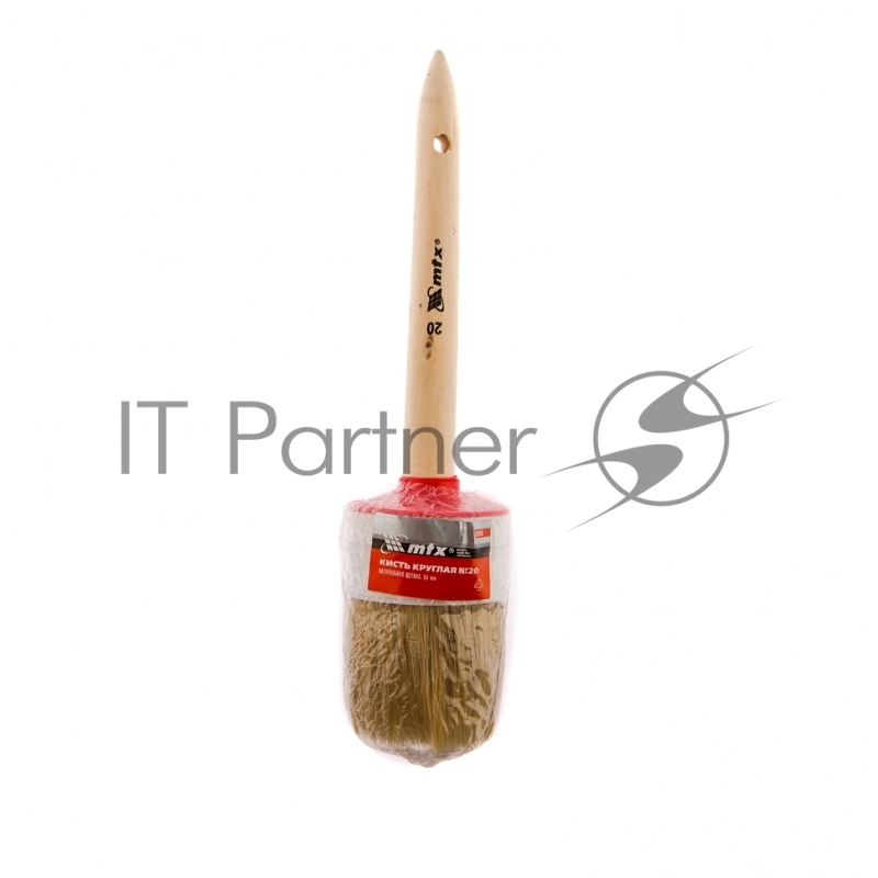 Кисть круглая №20 (65 мм), натуральная щетина, деревянная ручка// MTX