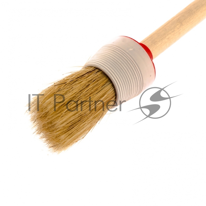 Кисть круглая № 6 (30 мм), натуральная щетина, деревянная ручка// MTX