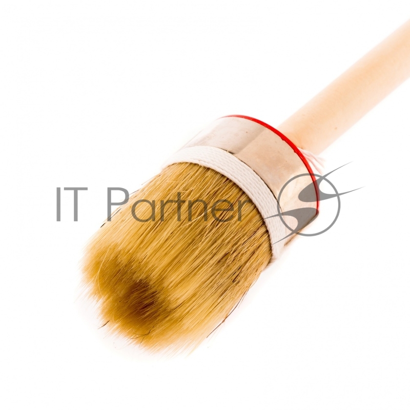 Кисть круглая Профи №12 (45 мм), натуральная щетина, деревянная ручка// MTX