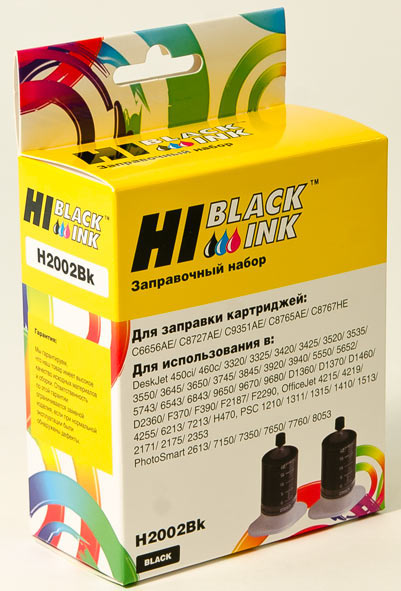 Заправочный набор HP C9351A/C8765H/C8767H/HPC6656A/ (Hi-Black) 2x20ml, black