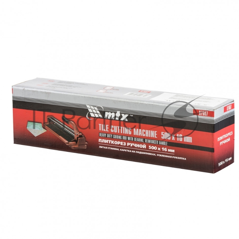 Плиткорез 500 х 16 мм, литая станина,каретка на подшипниках, усиленная рукоятка// MTX
