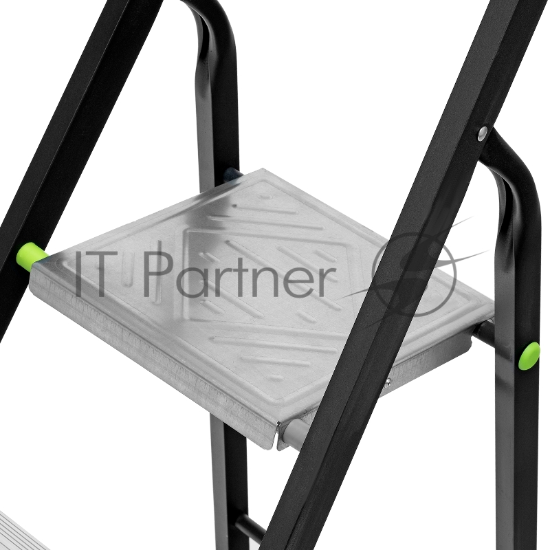 Стремянка, 3 ступени, стальной профиль, алюминиевые ступени, Россия // Сибртех