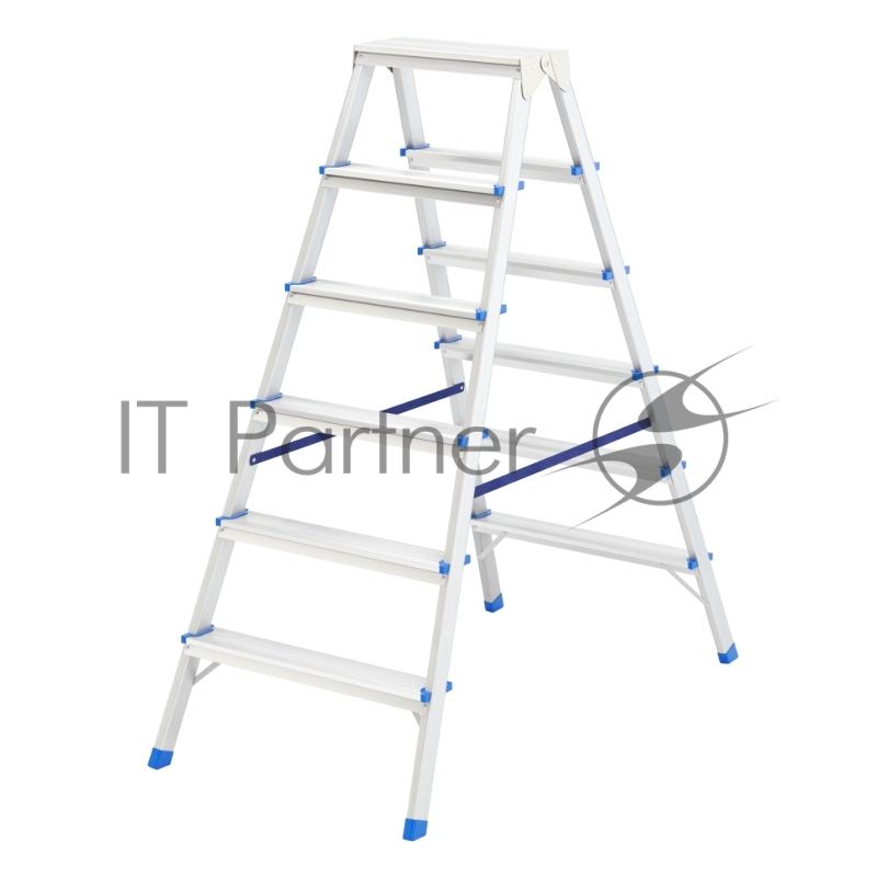 Стремянка двусторонняя 6ст., алюминиевая, Россия// Сибртех