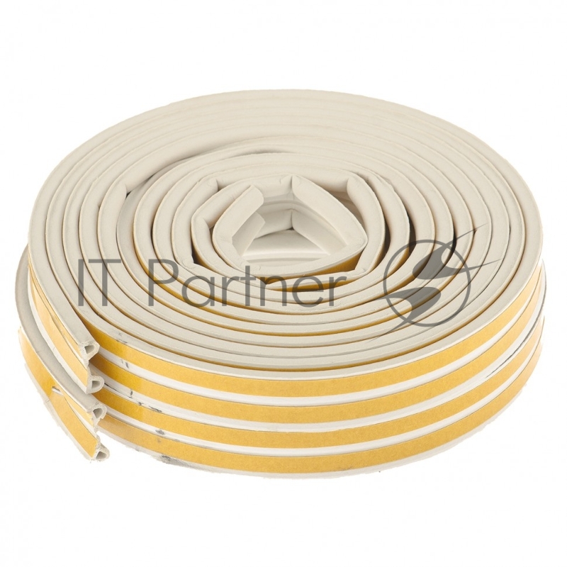 Уплотнитель, 24 м, профиль P, белый, Россия// Сибртех