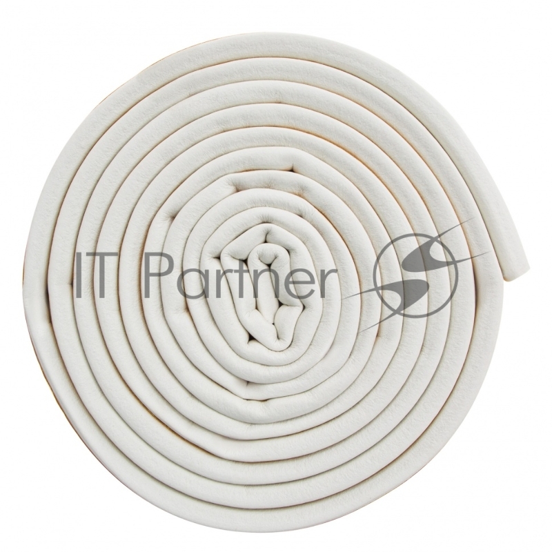 Уплотнитель резиновый, 12 м, профиль D, белый// Сибртех