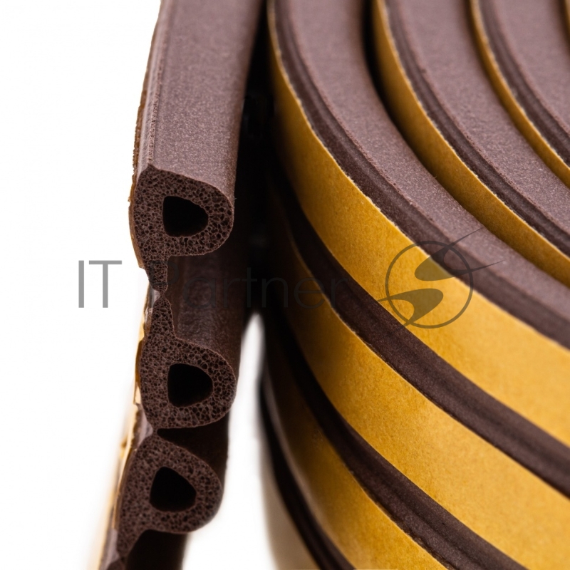 Уплотнитель резиновый, 12 м, профиль P, коричневый// Сибртех