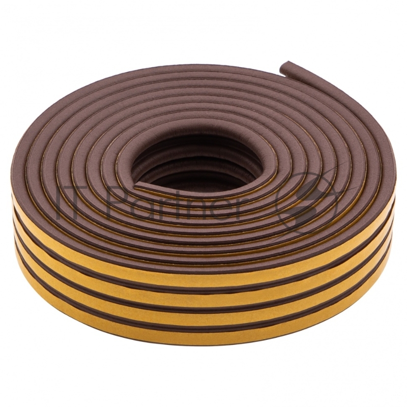 Уплотнитель резиновый, 12 м, профиль P, коричневый// Сибртех