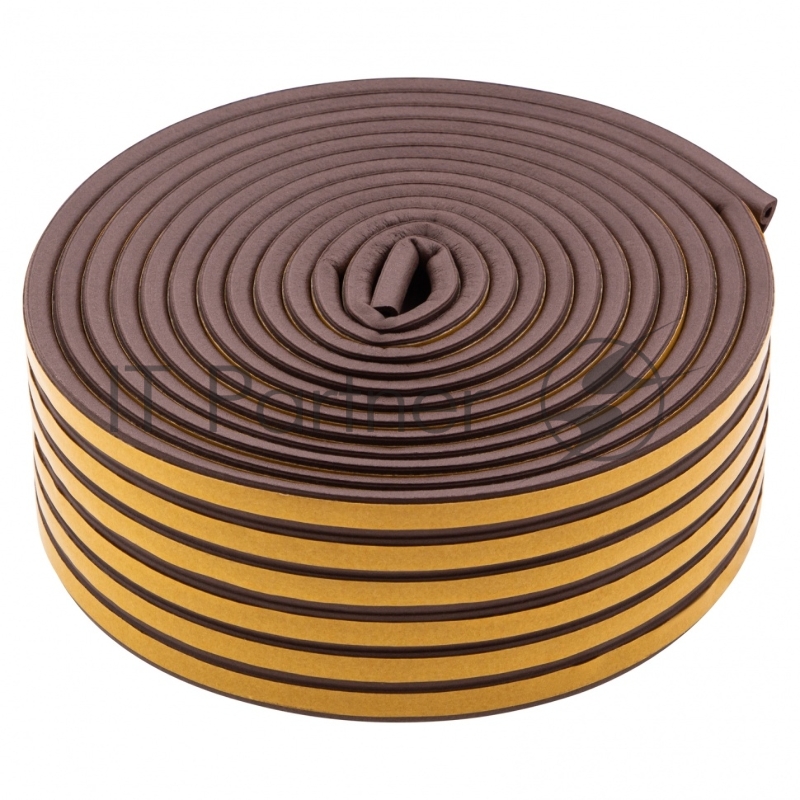 Уплотнитель резиновый, 24 м, профиль P, коричневый// Сибртех