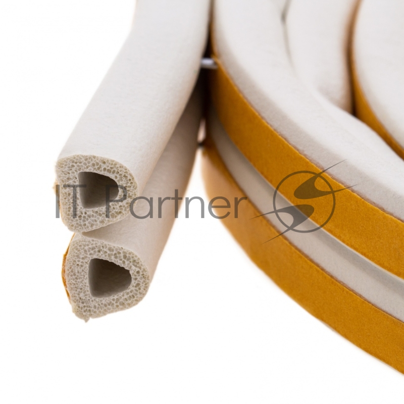 Уплотнитель резиновый, 6 м, профиль D, белый// Сибртех