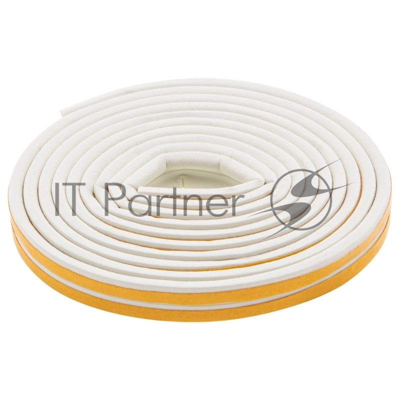 Уплотнитель резиновый, 6 м, профиль P, белый// Сибртех