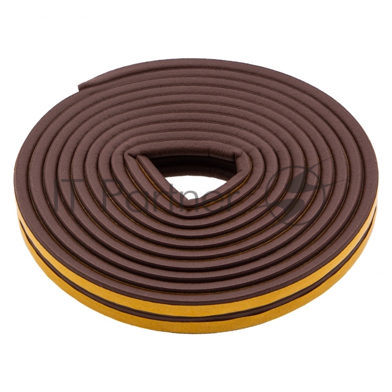 Уплотнитель резиновый, 6 м, профиль P, коричневый// Сибртех