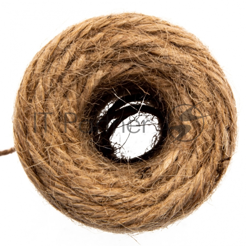 Шнур банковский джутовый 100 м в диспенсере (вес 120гр +- 10%), Россия// Сибртех