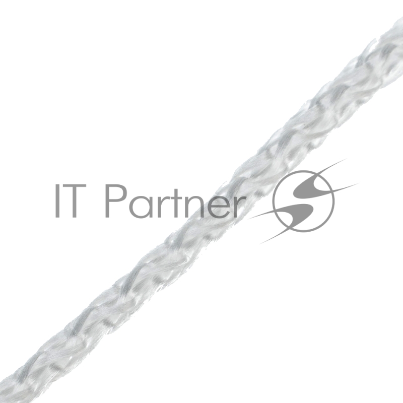 Шнур вязаный полипропиленовый с серд. белый, 3 мм, L20 м, Россия// Сибртех