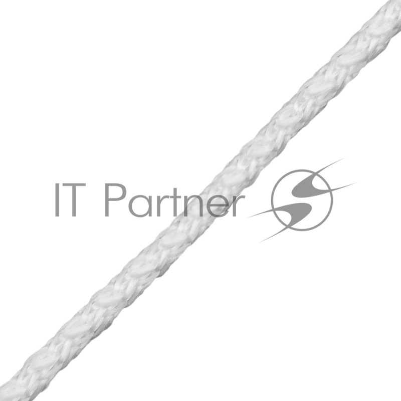 Шнур вязаный полипропиленовый с серд. белый, 4 мм, L20 м, Россия// Сибртех
