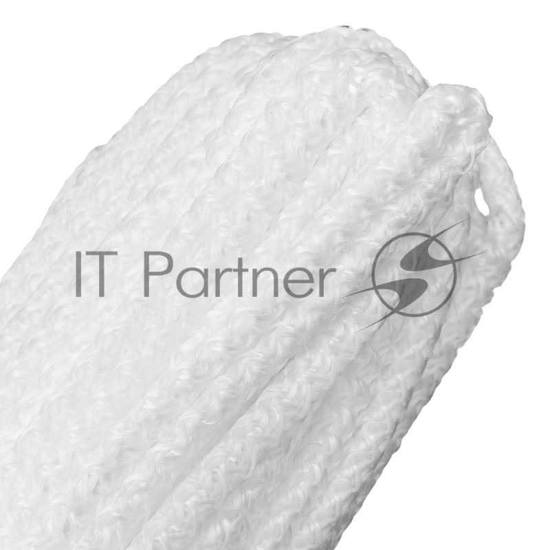 Шнур вязаный полипропиленовый с серд. белый, 6 мм, L20 м, Россия// Сибртех