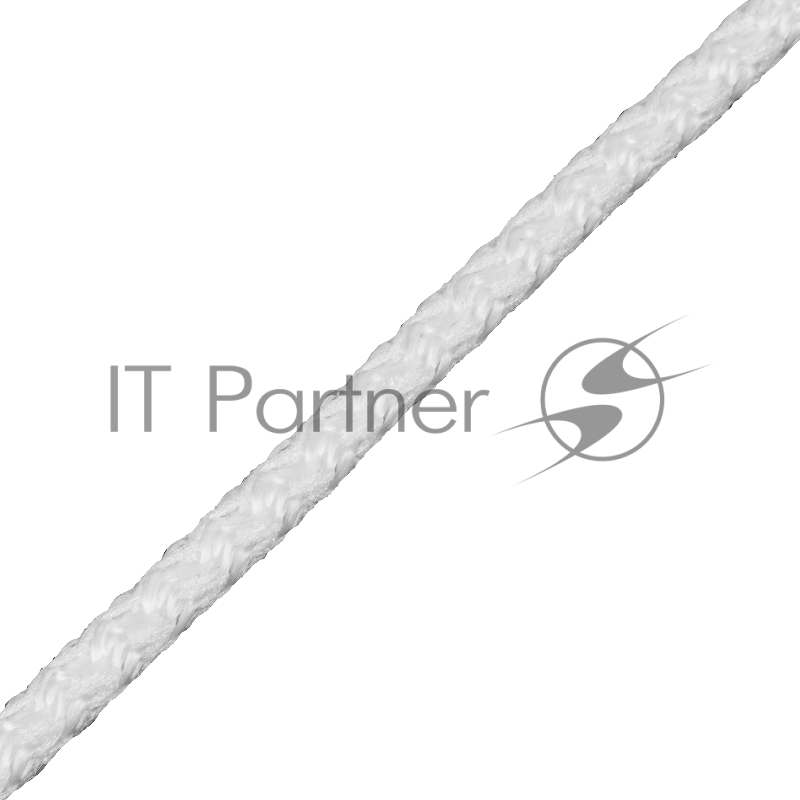 Шнур вязаный полипропиленовый с серд. белый, 7 мм, L20 м, Россия// Сибртех