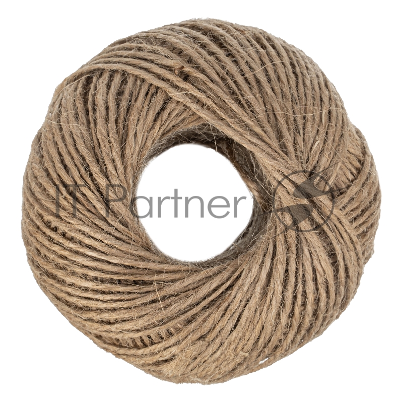 Шпагат джутовый, 1,5 мм, L 100 м, 2-ниточный, Россия// Сибртех