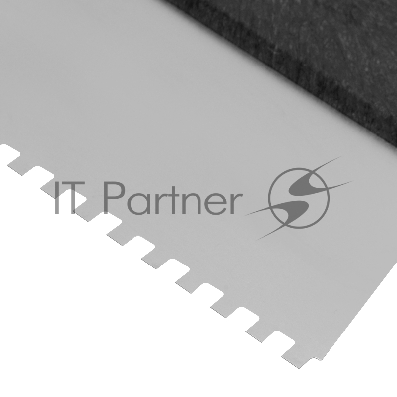 Шпатель из нержавеющей стали, 150 мм, зуб 6х6 мм, пластмассовая ручка// Сибртех