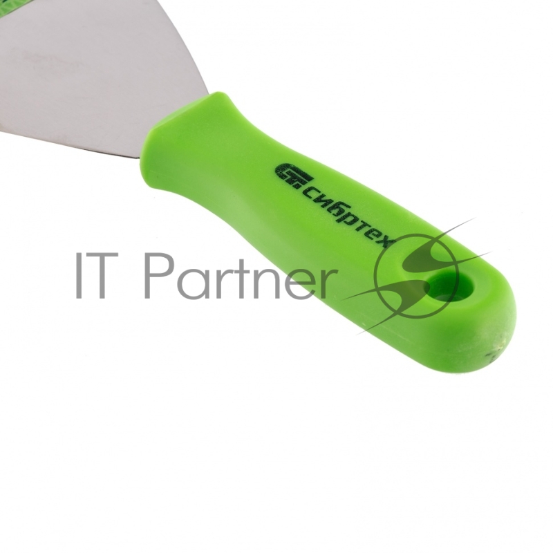 Шпательная лопатка из нержавеющей стали, 100 мм, пластмассовая ручка// Сибртех