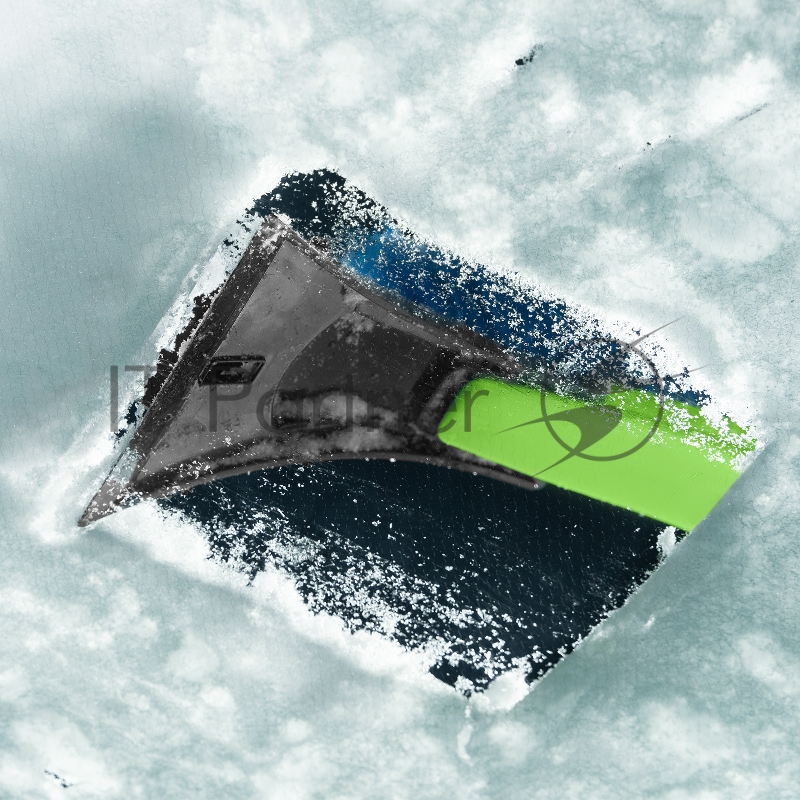 Щетка-сметка для снега со съемным скребком, мягкая рукоятка, 540 мм// Сибртех