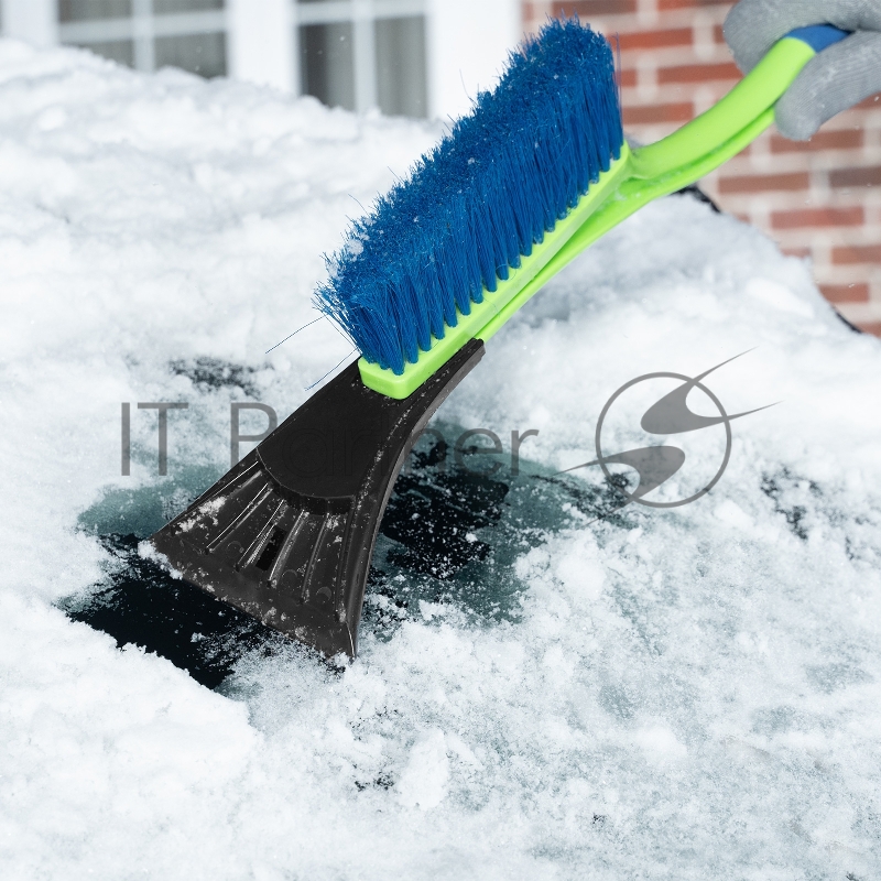 Щетка-сметка для снега со съемным скребком, мягкая рукоятка, 540 мм// Сибртех