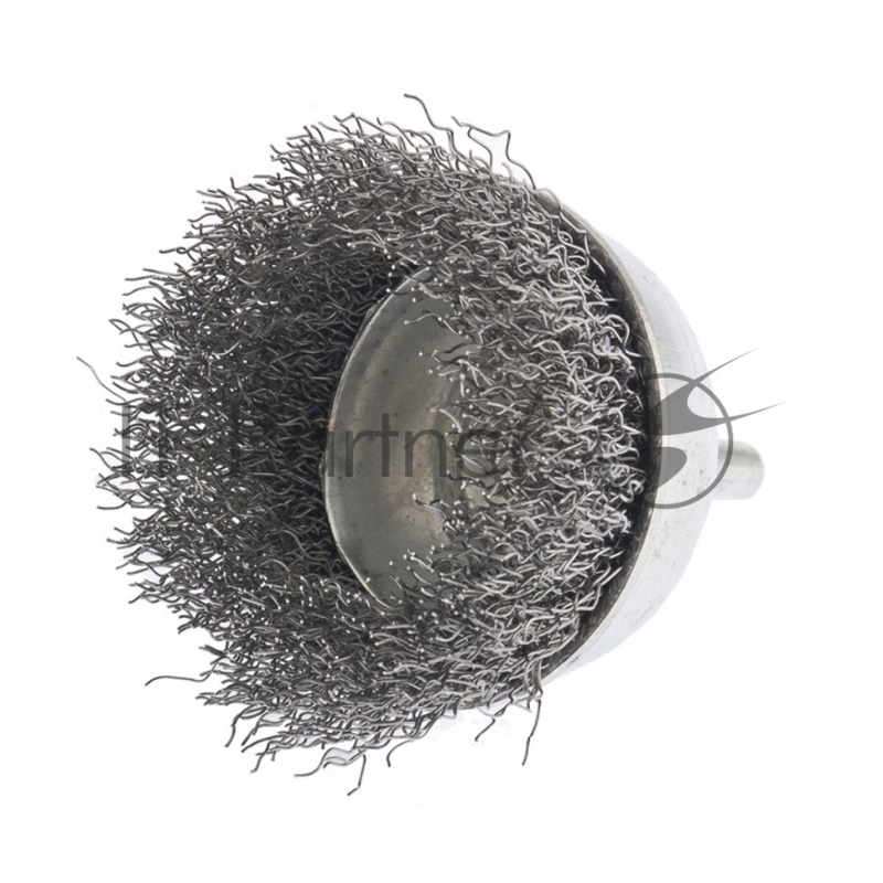 Щетка для дрели, 50 мм, чашка со шпилькой 6 мм, витая проволока, 0,3мм// Сибртех