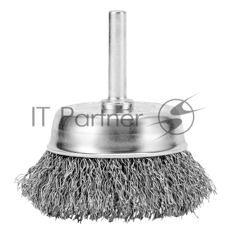 Щетка для дрели, 65 мм, чашка со шпилькой, витая проволока 0,3 мм// Сибртех