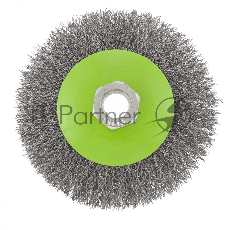 Щетка для УШМ, 100 мм, М14, тарелка, витая проволока 0,3 мм// Сибртех