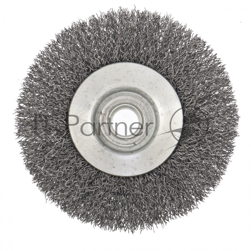 Щетка для УШМ, 100 мм, М14, тарелка, витая проволока 0,3 мм// Сибртех