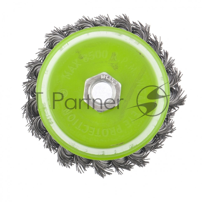 Щетка для УШМ, 100 мм, М14, Чашка, крученая проволока 0,5 мм// Сибртех