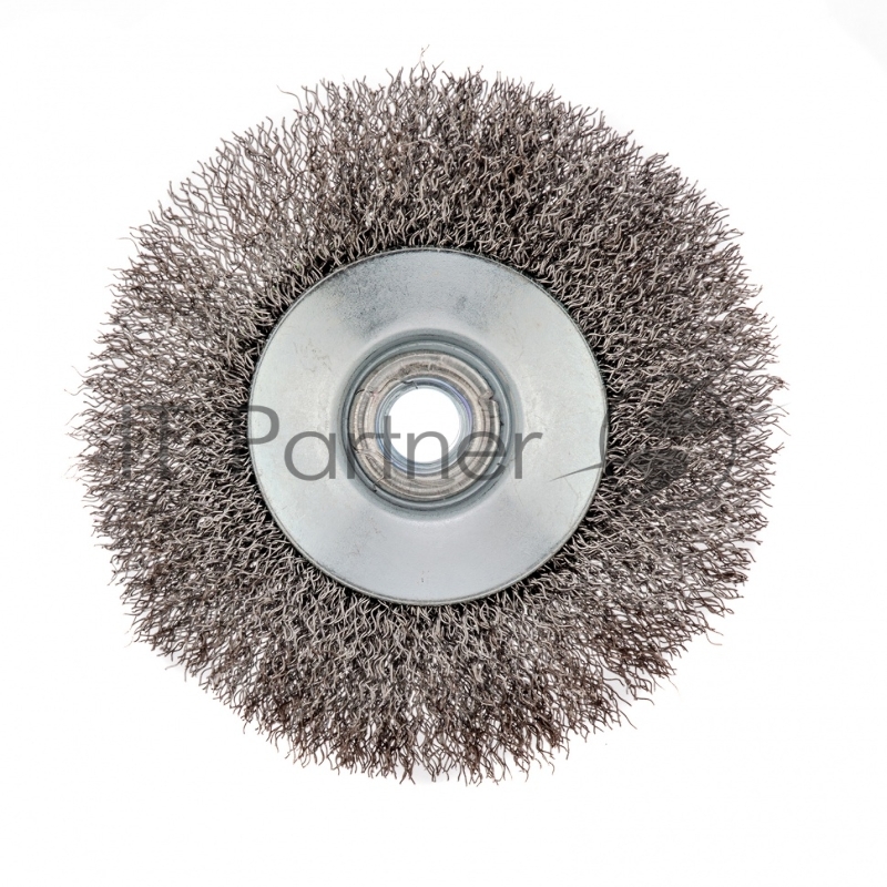 Щетка для УШМ, 115 мм, М14, тарелка, витая проволока// Сибртех