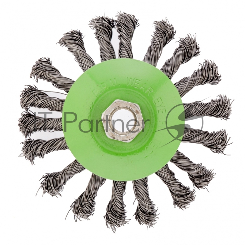 Щетка для УШМ, 115 мм, М14, Тарелка, крученая проволока 0,5 мм// Сибртех