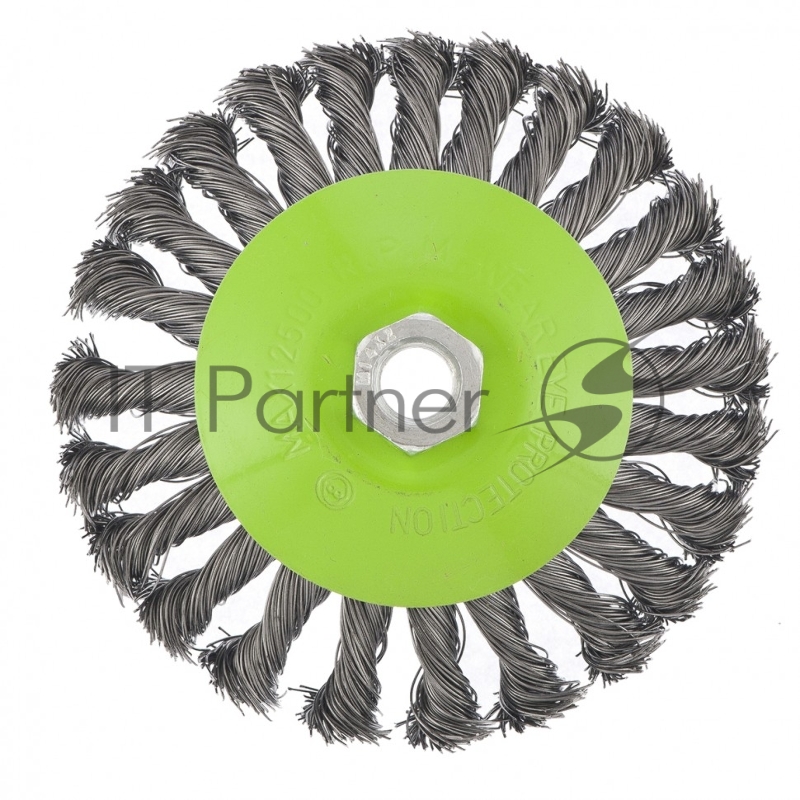 Щетка для УШМ, 125 мм, М14, Тарелка, крученая проволока 0,5 мм// Сибртех