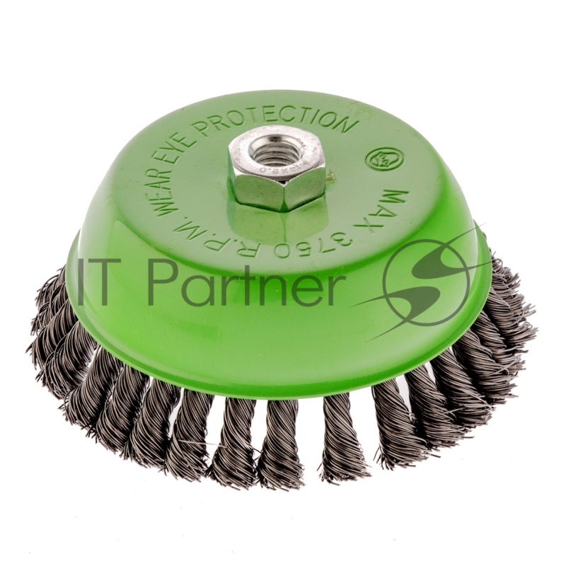 Щетка для УШМ, 150 мм, М14, Чашка, крученая проволока 0,5 мм// Сибртех