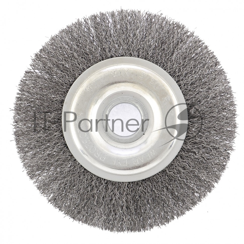 Щетка для УШМ, 150 мм, посадка 22,2 мм, Плоская, витая проволока 0,3 мм// Сибртех