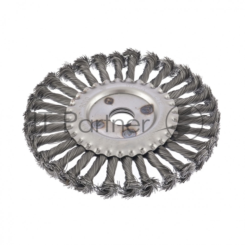 Щетка для УШМ, 175 мм, посадка 22,2 мм, Плоская, крученая проволока 0,5 мм// Сибртех