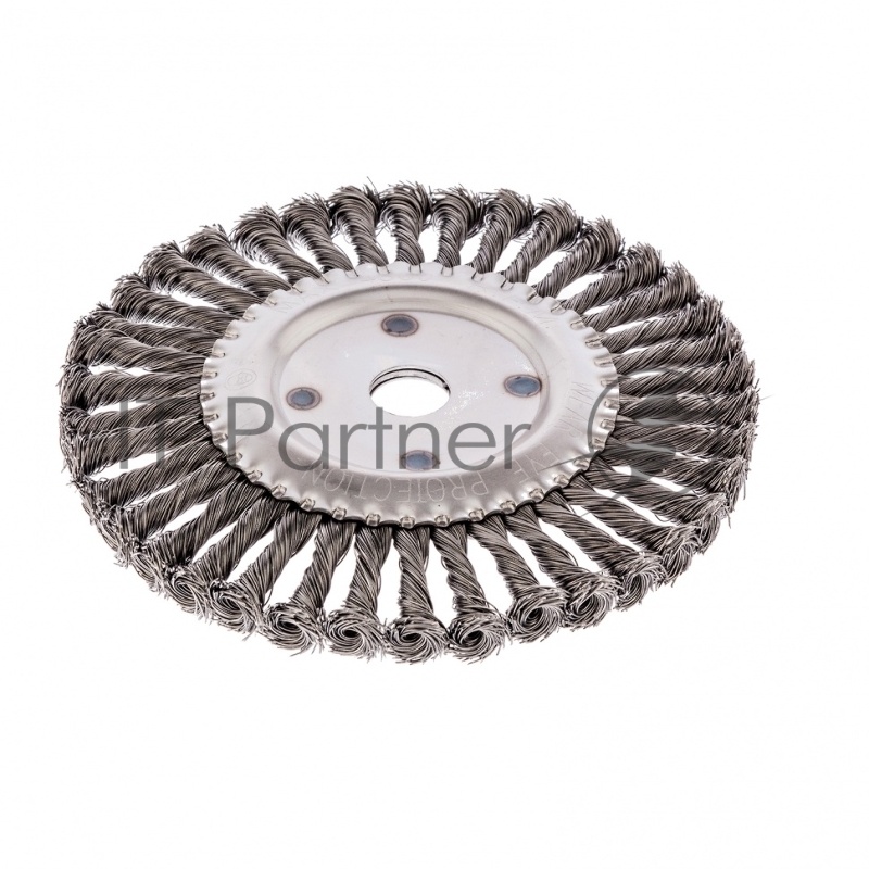 Щетка для УШМ, 200 мм, посадка 22,2 мм, Плоская, крученая проволока 0,5 мм// Сибртех