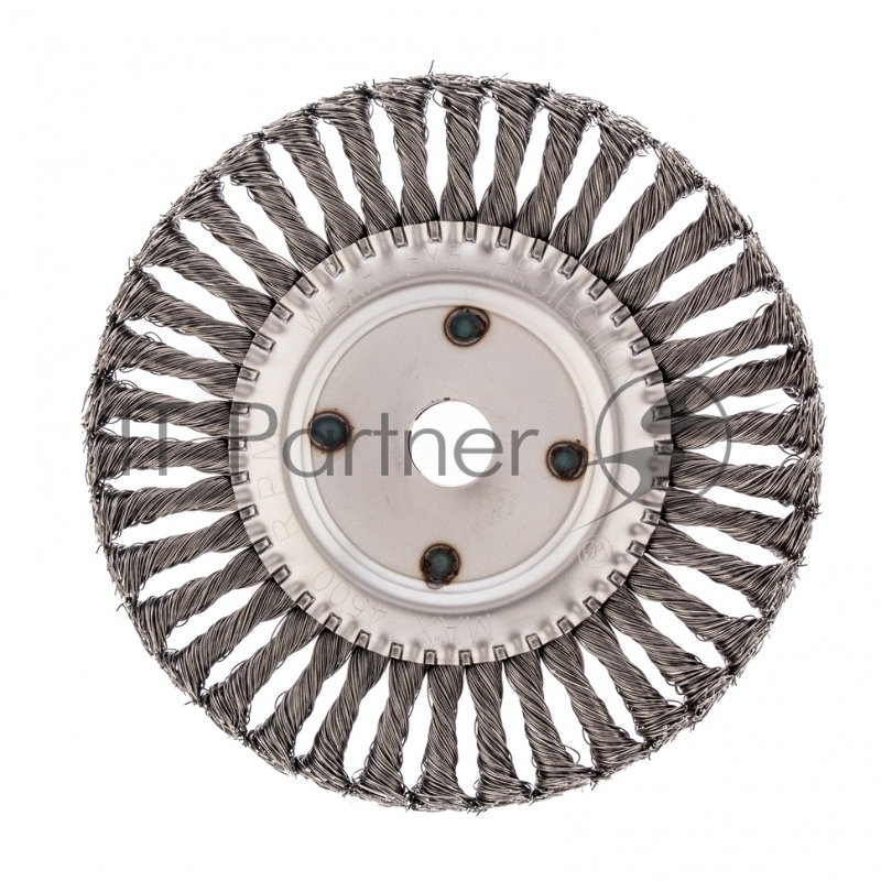 Щетка для УШМ, 200 мм, посадка 22,2 мм, Плоская, крученая проволока 0,5 мм// Сибртех