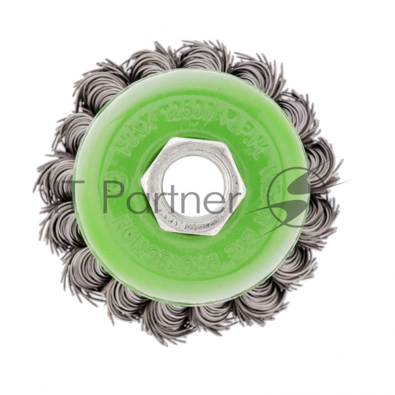 Щетка для УШМ, 65 мм, М14, Чашка, крученая проволока 0,5 мм// Сибртех