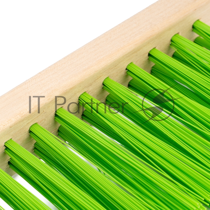 Щетка-сметка 2-рядная, 280 мм, деревянная ручка// Сибртех