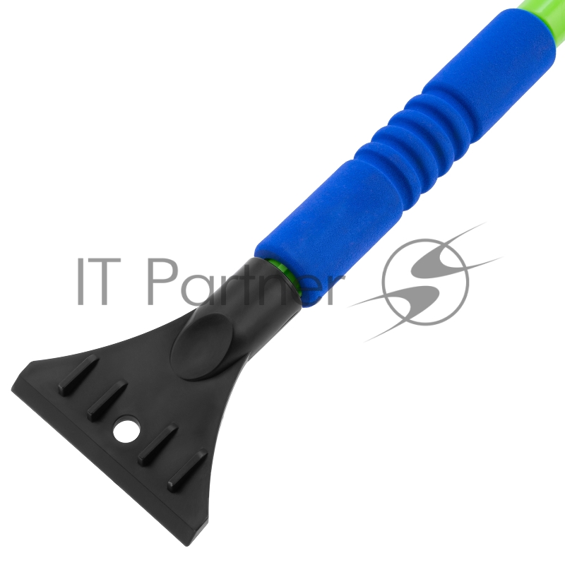 Щетка-сметка для снега со скребком, мягкая рукоятка, 425 мм// Сибртех