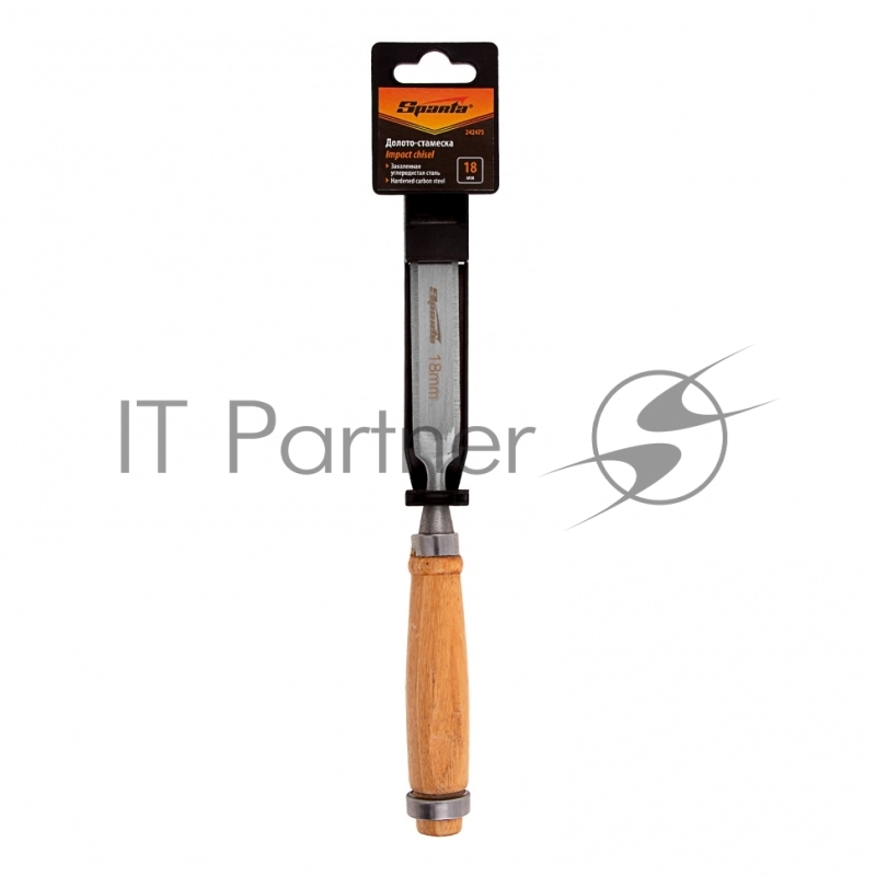 Долото-стамеска 18 мм, деревянная рукоятка// Sparta