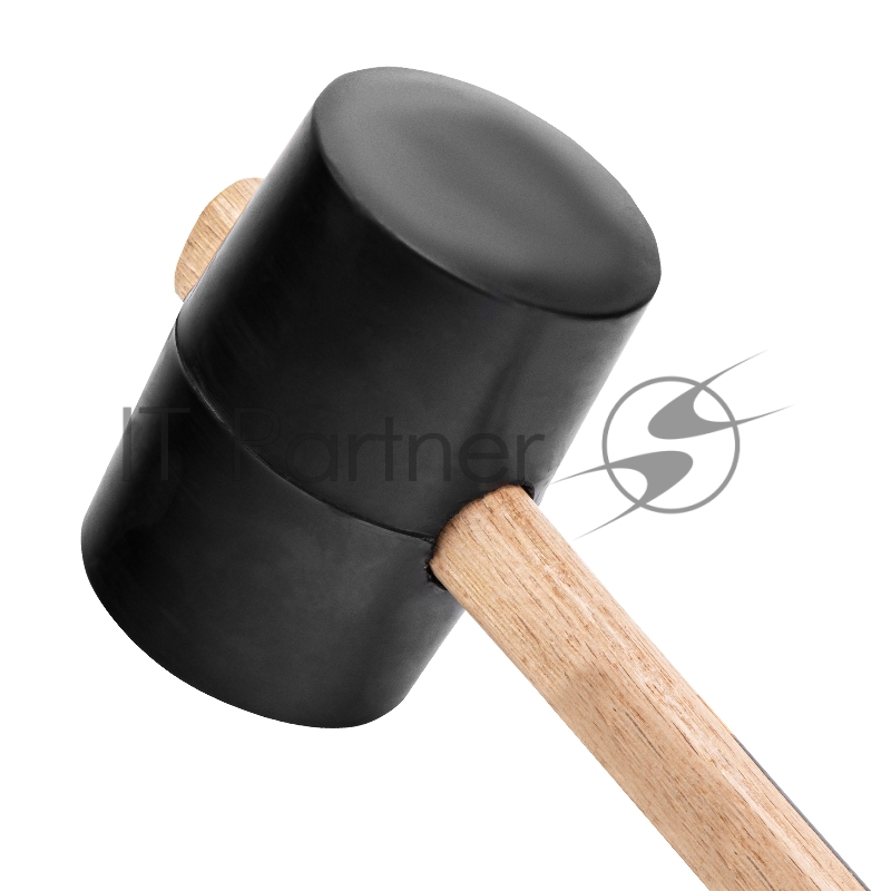 Киянка резиновая, 1130 г, черная резина, деревянная рукоятка// Sparta