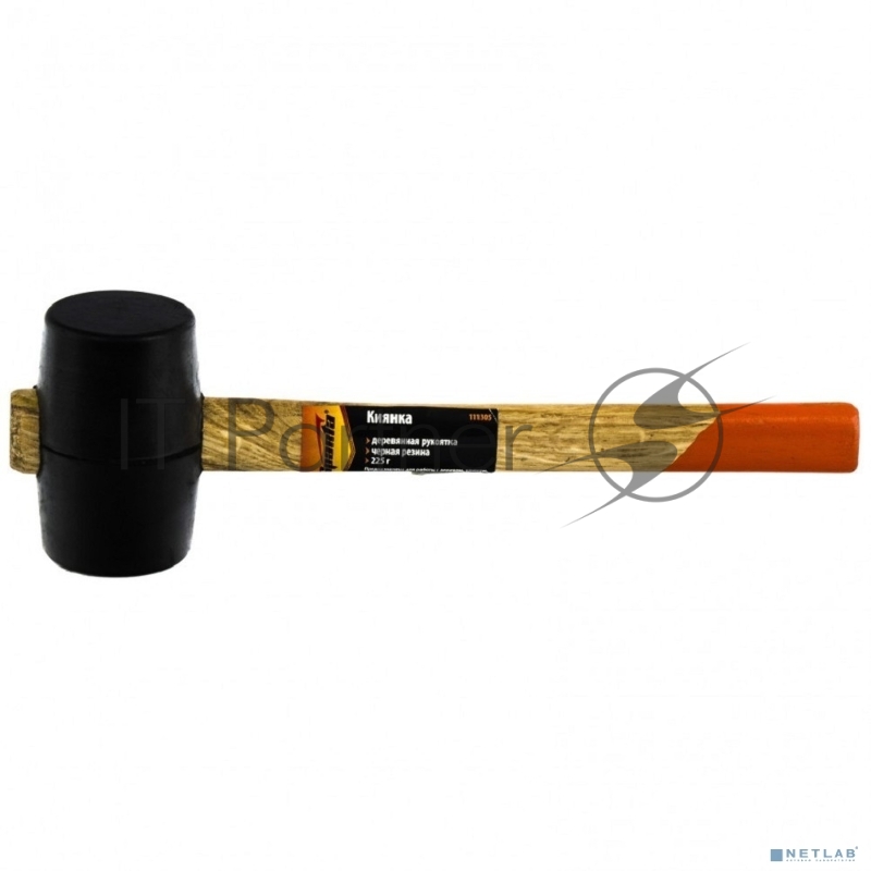 Киянка резиновая, 225 г, черная резина, деревянная рукоятка// Sparta