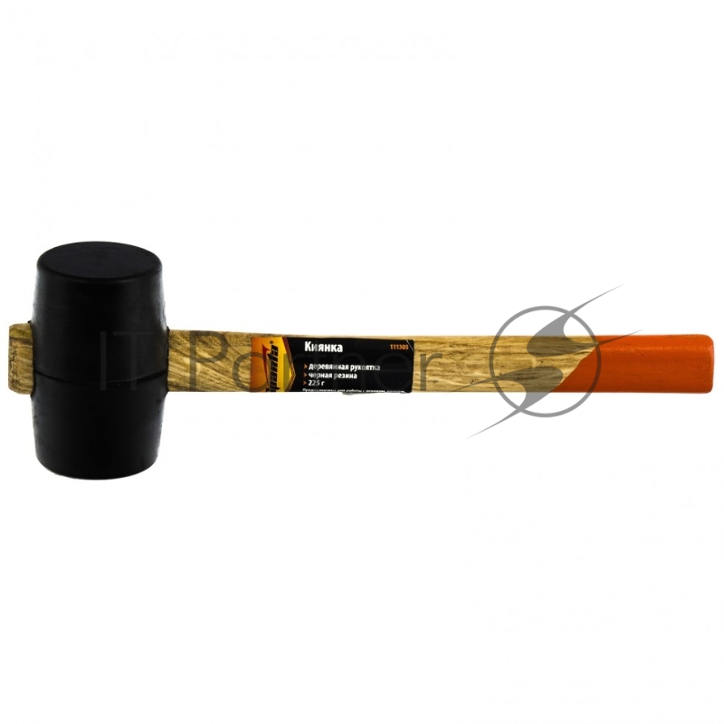 Киянка резиновая, 225 г, черная резина, деревянная рукоятка// Sparta